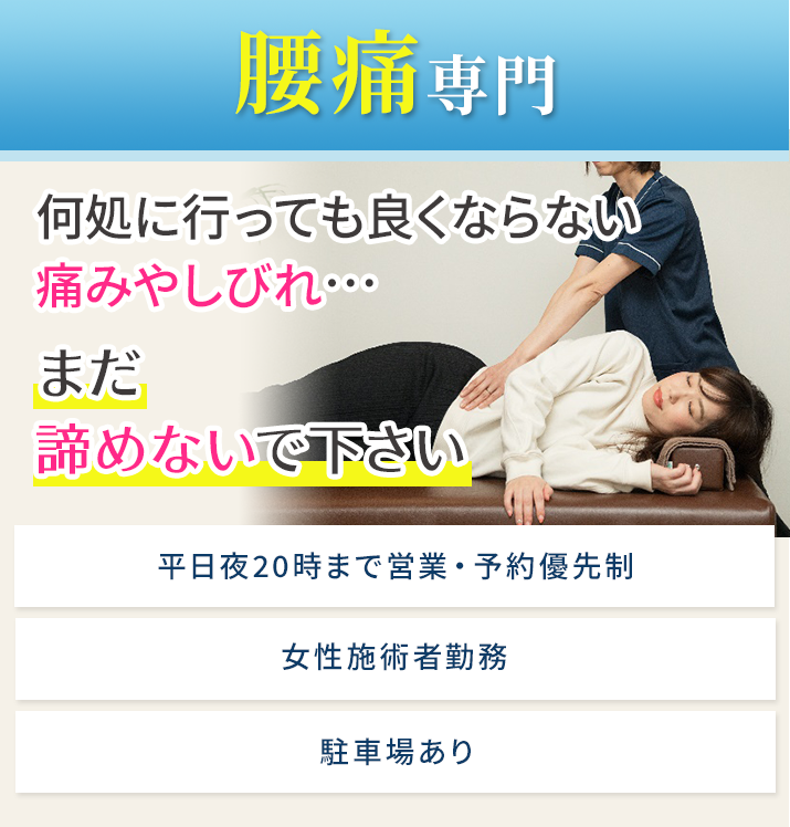 腰痛専門